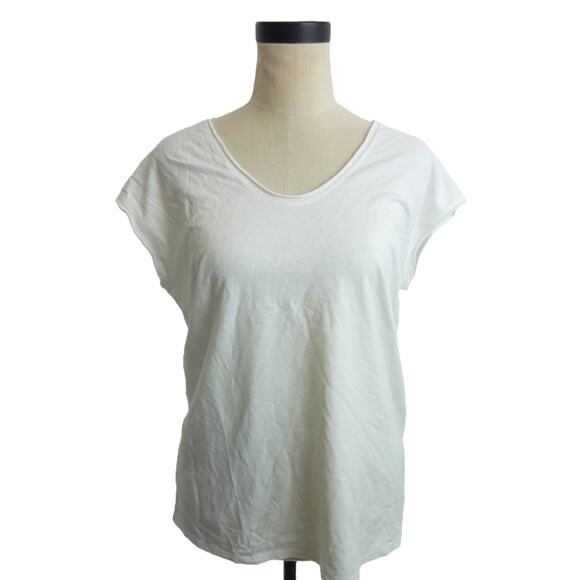 Everlane Tops - NWT Everlane The Hemp Scoop-Neck Muscle Tee in White T Shirt Top Cap Sleeves